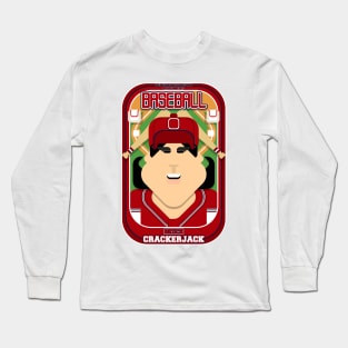 Baseball Red Blue White - Deuce Crackerjack - Amy version Long Sleeve T-Shirt